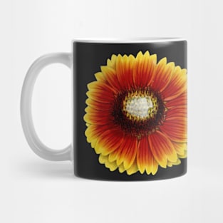 Yellow and Orange Flowers Pattern Mug